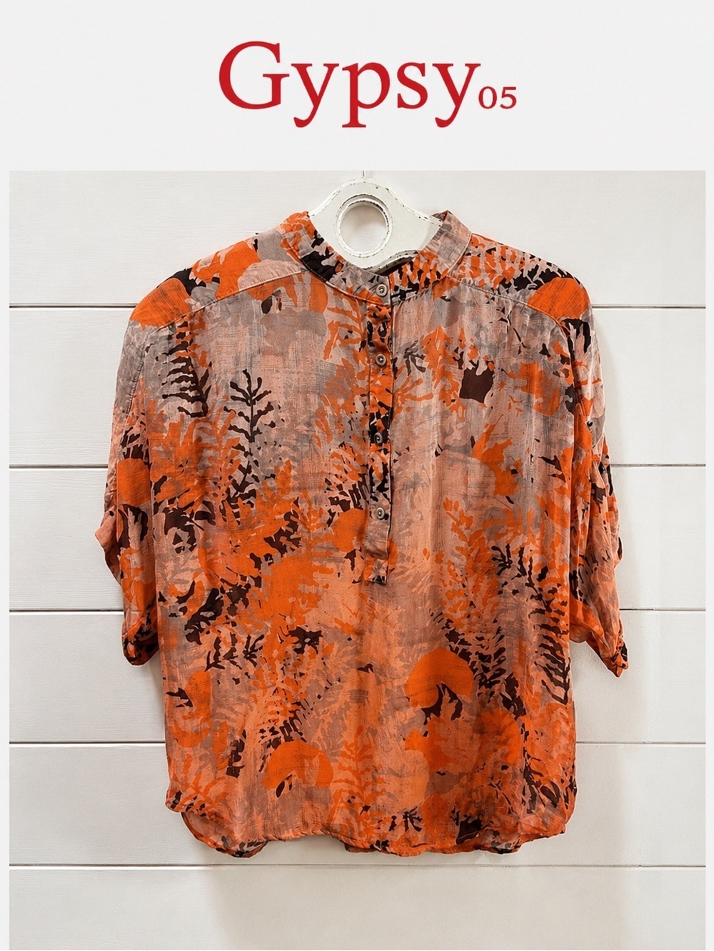 GYPSY 05 – 100% Silk Printed Blouse (S)
